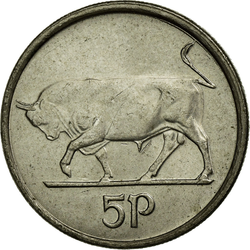 Moeda, REPÚBLICA DA IRLANDA, 5 Pence, 1996, EF(40-45), Cobre-níquel, KM:28