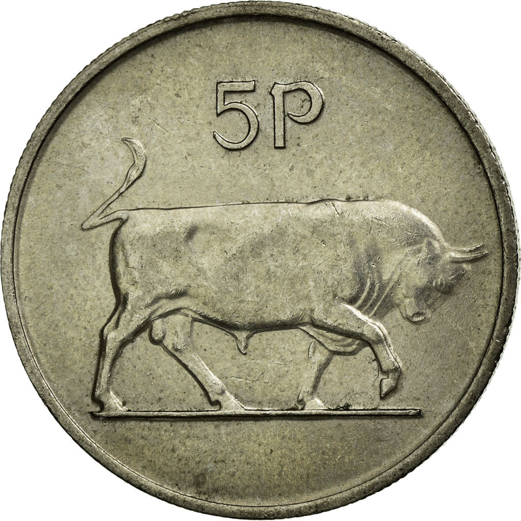 Coin, IRELAND REPUBLIC, 5 Pence, 1986, EF(40-45), Copper-nickel, KM:22