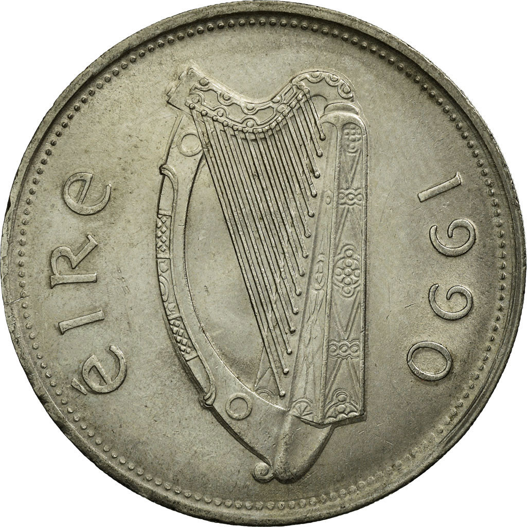 Coin, IRELAND REPUBLIC, Punt, Pound, 1990, EF(40-45), Copper-nickel, KM:27