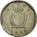 Coin, Malta, 5 Cents, 1995, EF(40-45), Copper-nickel, KM:95