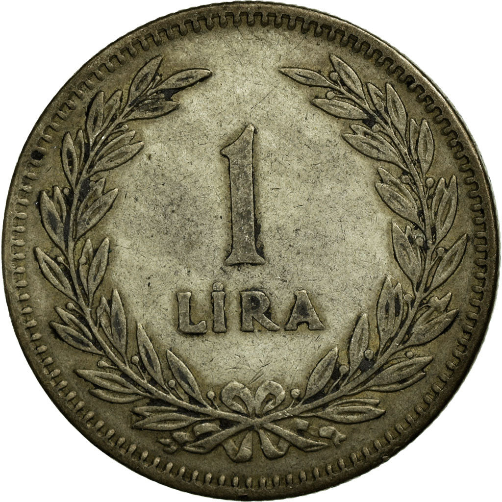 Coin, Turkey, Lira, 1947, VF(20-25), Silver, KM:883