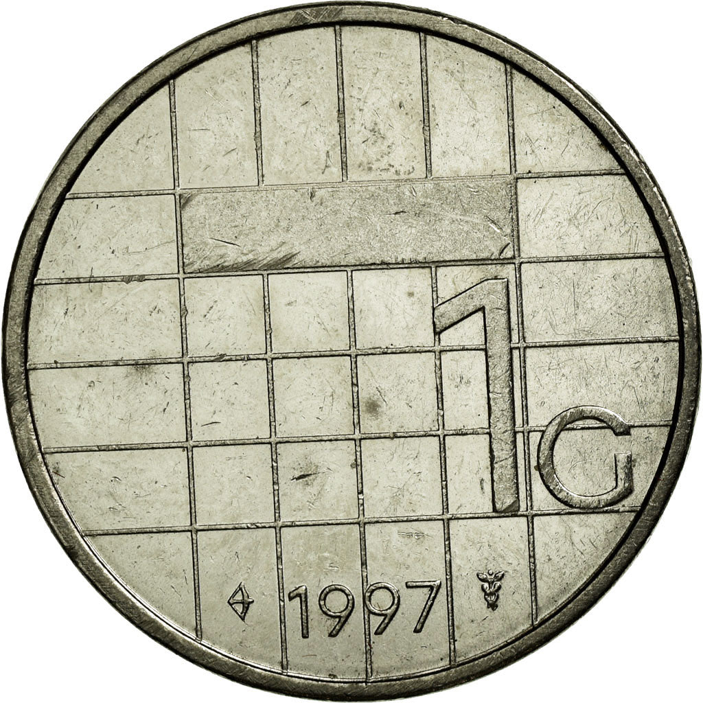 Coin, Netherlands, Beatrix, Gulden, 1997, EF(40-45), Nickel, KM:205