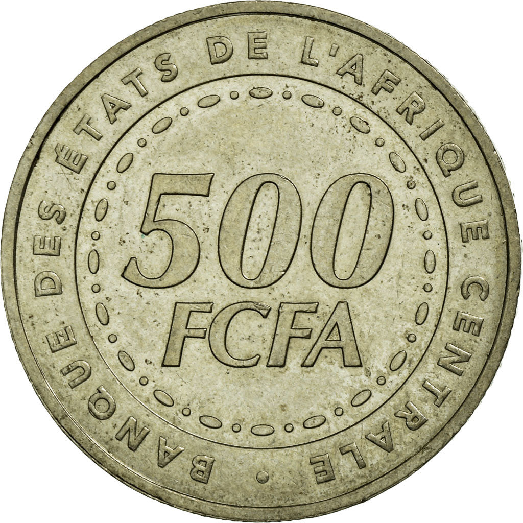Coin, Central African States, 500 Francs, 2006, Paris, EF(40-45), Copper-nickel