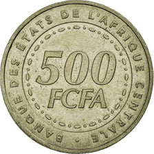 Coin, Central African States, 500 Francs, 2006, Paris, EF(40-45), Copper-nickel
