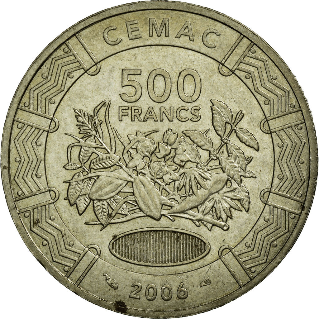 Coin, Central African States, 500 Francs, 2006, Paris, EF(40-45), Copper-nickel