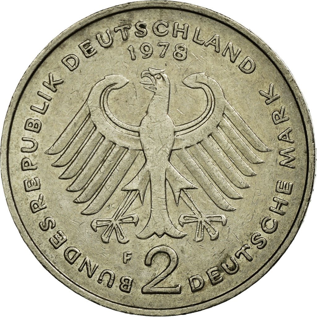Moeda, ALEMANHA - REPÚBLICA FEDERAL, 2 Mark, 1978, Stuttgart, EF(40-45)