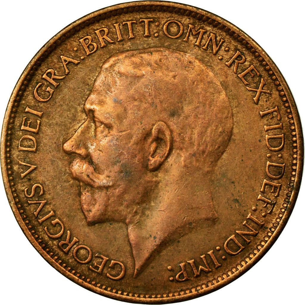 Coin, Great Britain, George V, 1/2 Penny, 1914, EF(40-45), Bronze, KM:809