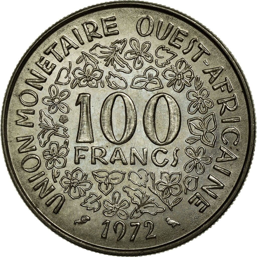 Coin, West African States, 100 Francs, 1972, Paris, EF(40-45), Nickel, KM:4