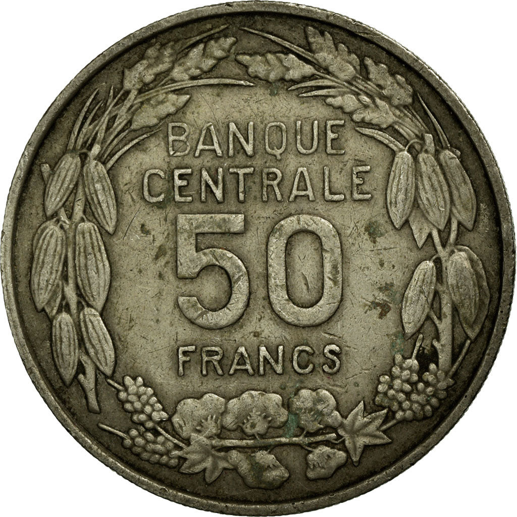 Coin, Cameroon, 50 Francs, 1960, Paris, EF(40-45), Copper-nickel, KM:13
