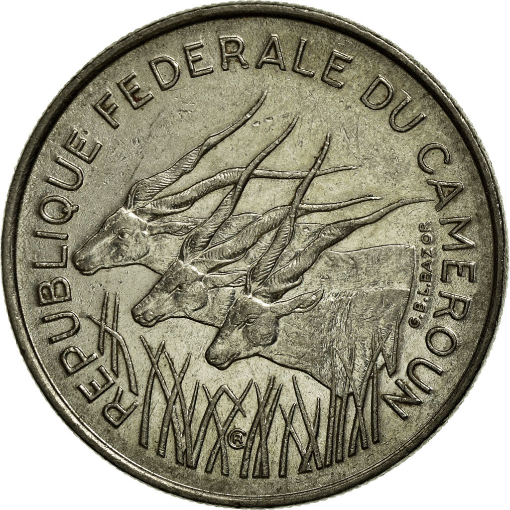 Coin, Cameroon, 100 Francs, 1972, Paris, EF(40-45), Nickel, KM:15