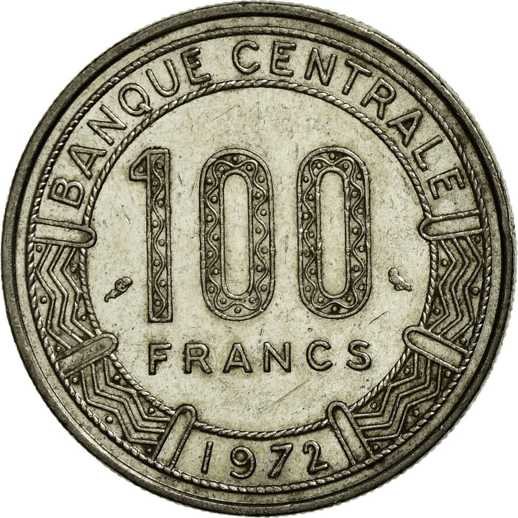 Coin, Cameroon, 100 Francs, 1972, Paris, EF(40-45), Nickel, KM:15