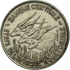 Coin, EQUATORIAL AFRICAN STATES, 100 Francs, 1967, Paris, EF(40-45), Nickel