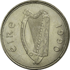 Coin, IRELAND REPUBLIC, Punt, Pound, 1990, EF(40-45), Copper-nickel, KM:27
