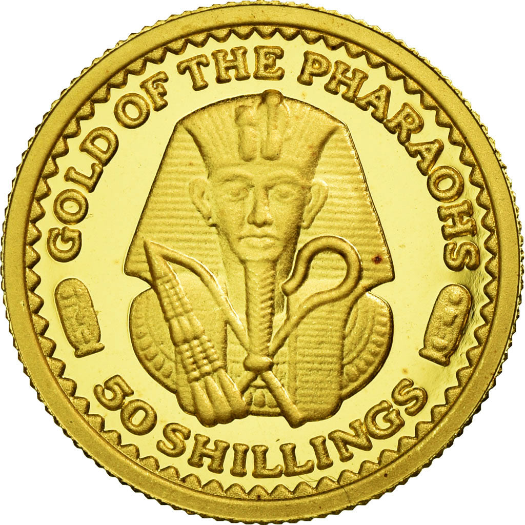 SOMALIA, 50 Shillings, 2002, KM #161, MS(65-70), Gold, 13.88, 1.24