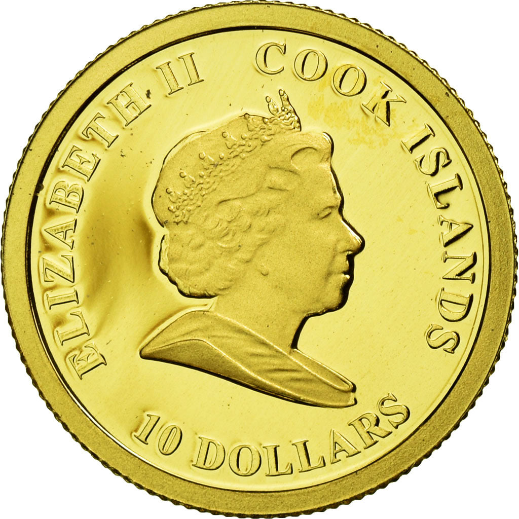 Coin, Cook Islands, Elizabeth II, 10 Dollars, 2010, CIT, MS(65-70), Gold