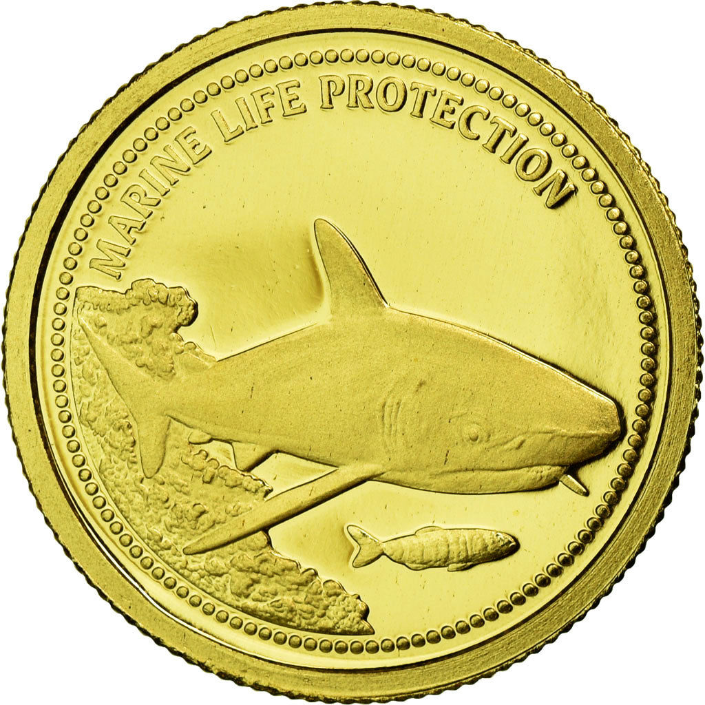 Palau, Dollar, Marine Life Protection, 2008, MS(65-70), Gold, KM 163