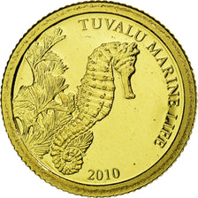 TUVALU, Dollar, 2010, CIT, KM #114, MS(65-70), Gold, 11, 0.50