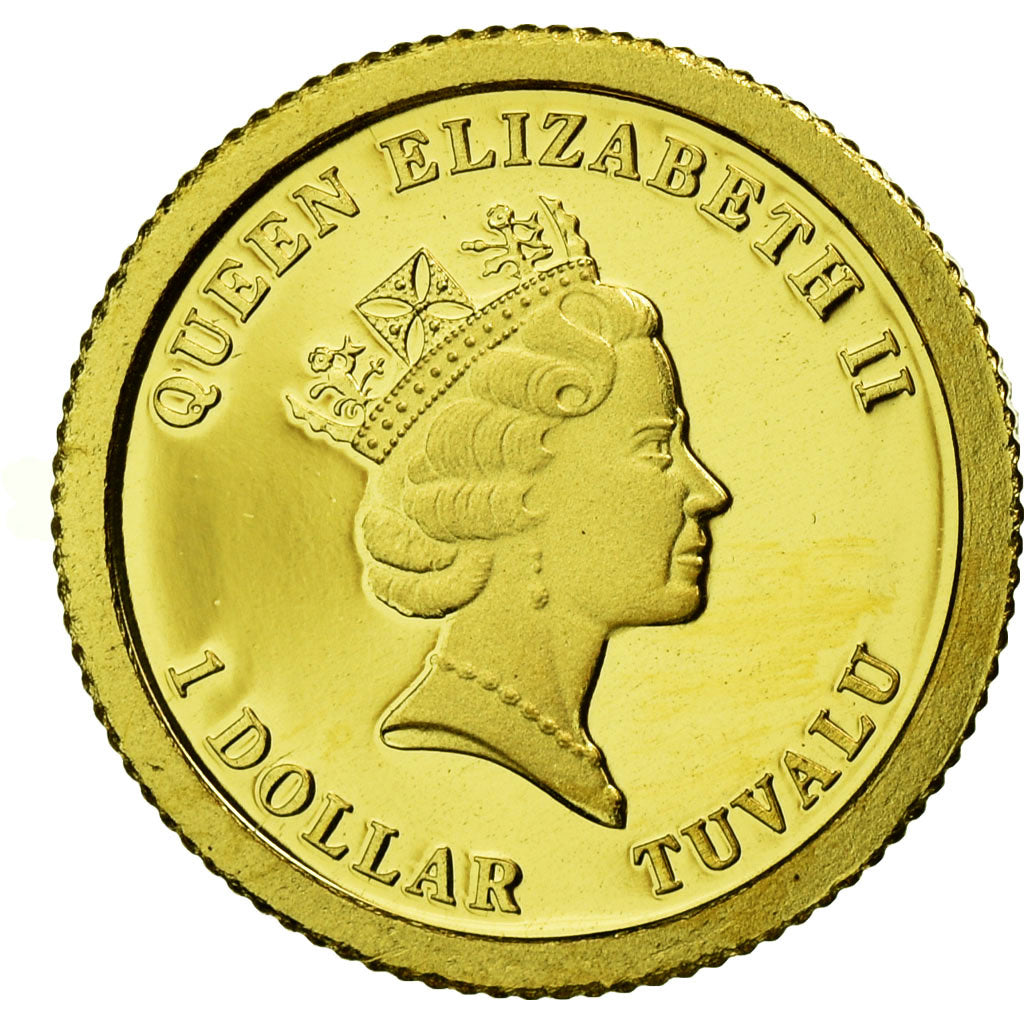 TUVALU, Dollar, 2010, CIT, KM #114, MS(65-70), Gold, 11, 0.50
