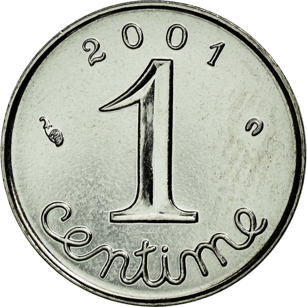 Coin, France, Épi, Centime, 2001, Paris, MS(65-70), Stainless Steel, KM:928
