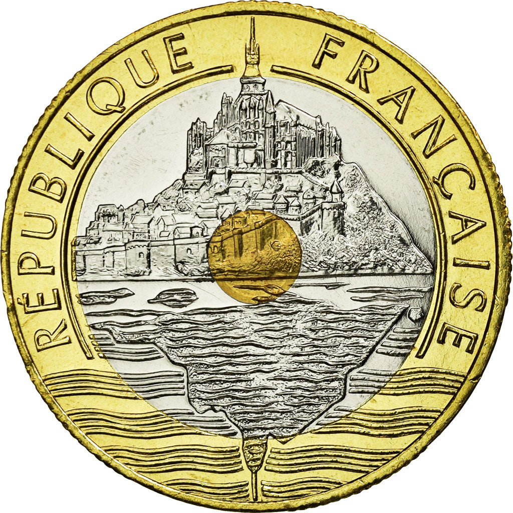 Coin, France, Mont Saint Michel, 20 Francs, 2001, Paris, MS(65-70)