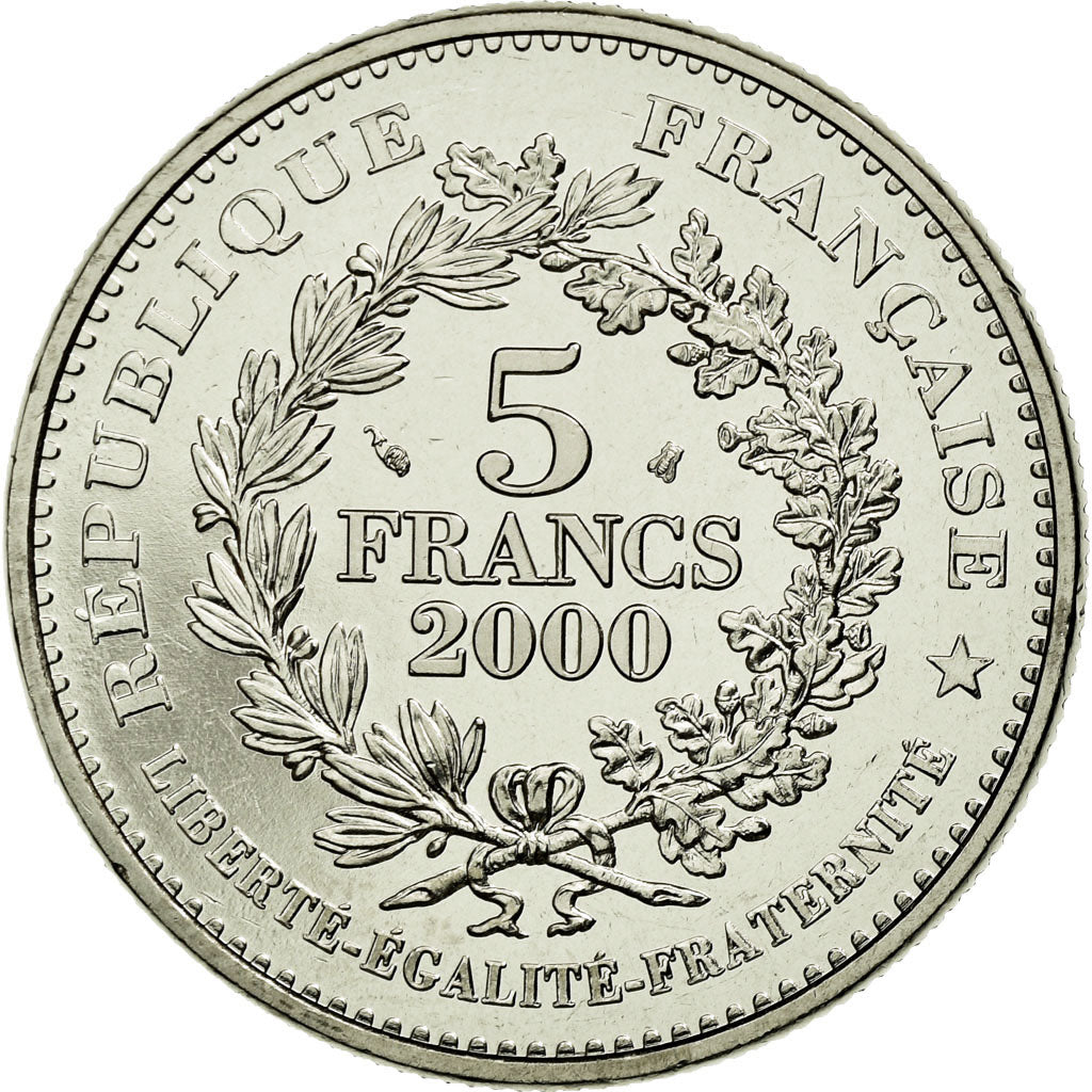 Coin, France, 5 Francs, 2000, Paris, MS(65-70), Cupro-nickel, KM:1222