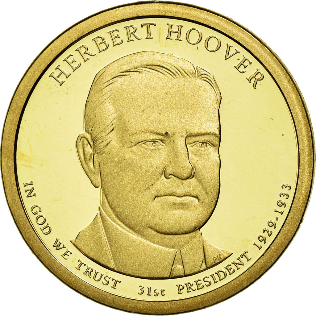 Coin, United States, Dollar, 2014, U.S. Mint, Herbert Hoover, MS(63)