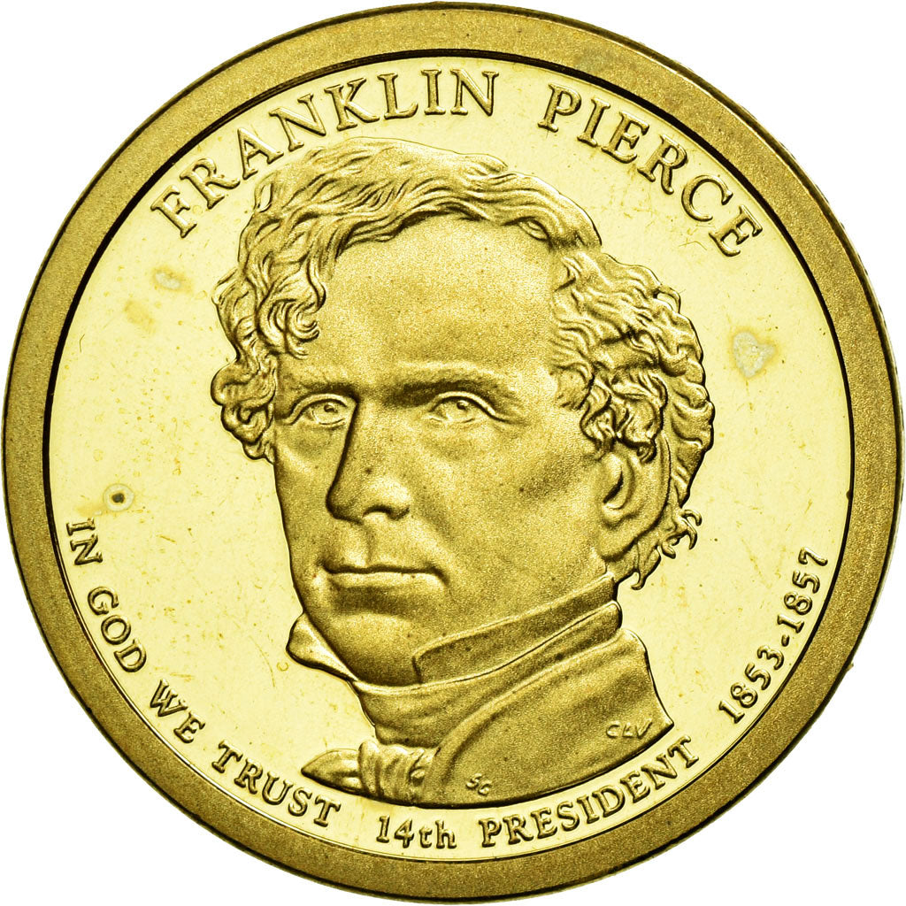 Coin, United States, Dollar, 2010, U.S. Mint, Franklin Pierce, MS(63)