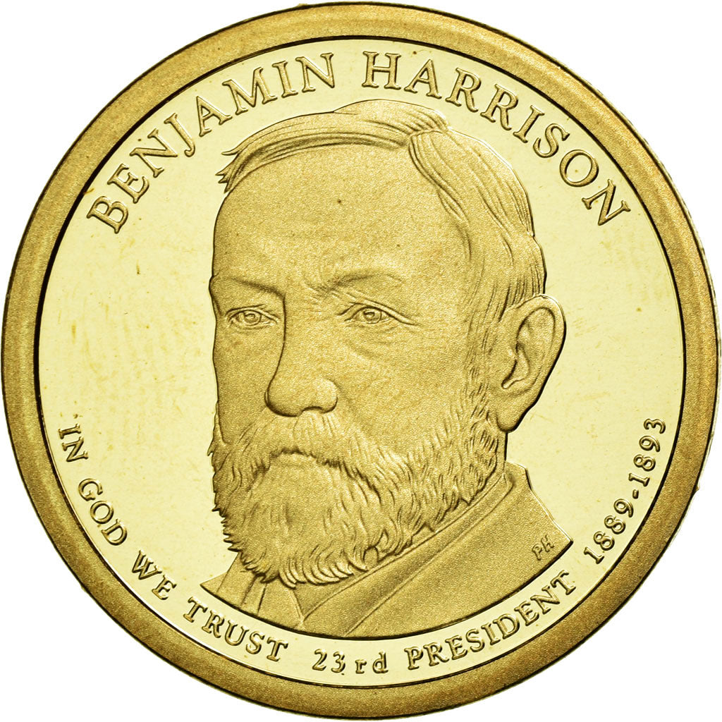 Coin, United States, Dollar, 2012, U.S. Mint, Benjamin Harrison, MS(63)