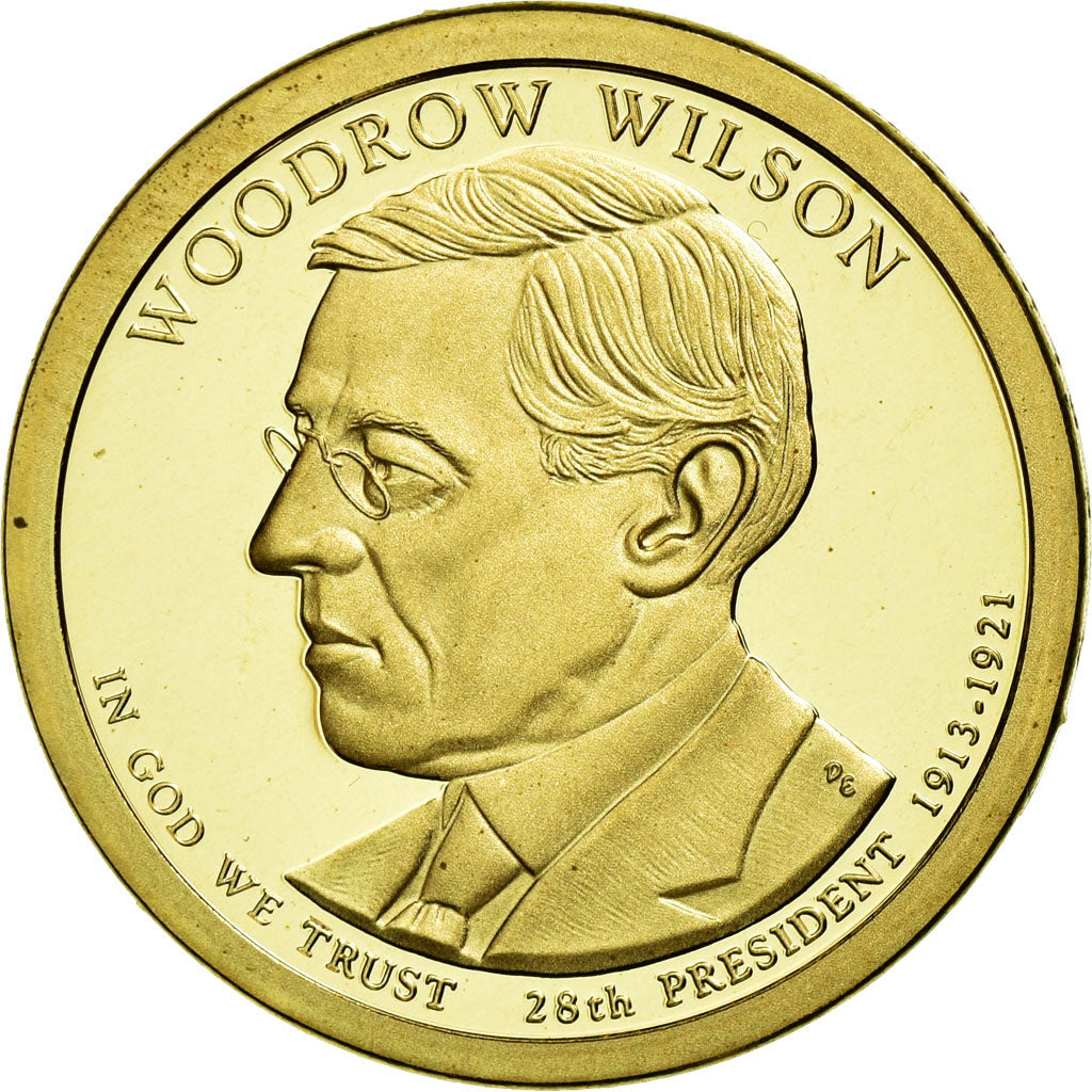 Coin, United States, Dollar, 2013, U.S. Mint, Woodrow Wilson, MS(63)