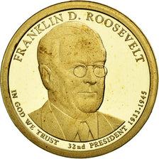 Coin, United States, Dollar, 2014, U.S. Mint, Franklin D. Roosevelt, MS(63)