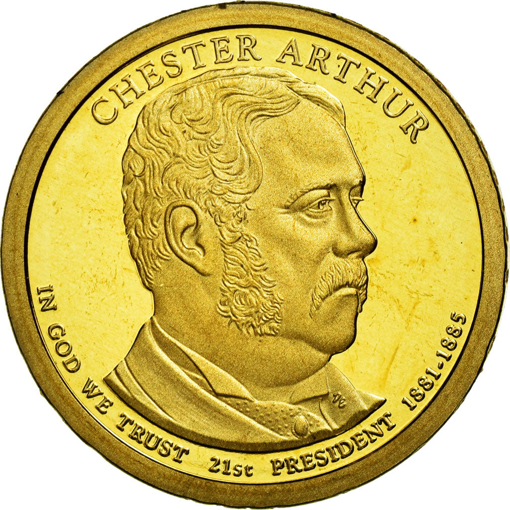 Coin, United States, Dollar, 2012, U.S. Mint, Chester Arthur, MS(63)