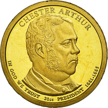 Coin, United States, Dollar, 2012, U.S. Mint, Chester Arthur, MS(63)