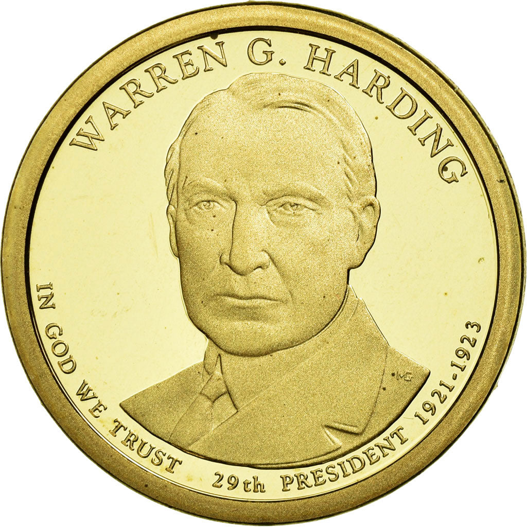 Coin, United States, Dollar, 2014, U.S. Mint, Warren G. Harding, MS(63)