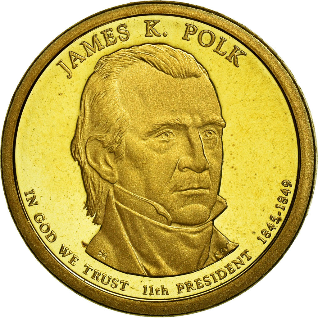 Coin, United States, Dollar, 2009, U.S. Mint, James K. Polk, MS(63)