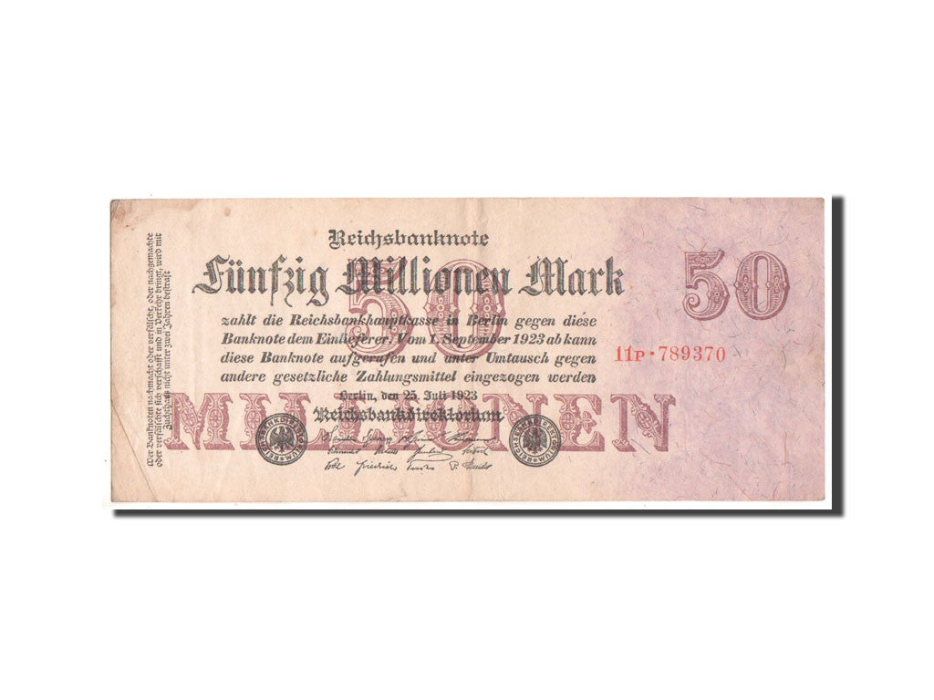 Biljet, Duitsland, 50 Millionen Mark, 1923, TTB