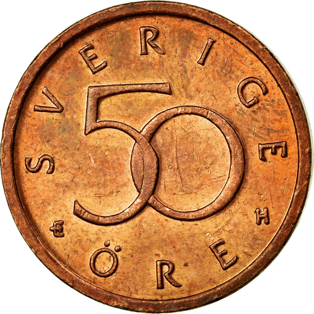 Coin, Sweden, Carl XVI Gustaf, 50 Öre, 2004, EF(40-45), Bronze, KM:878
