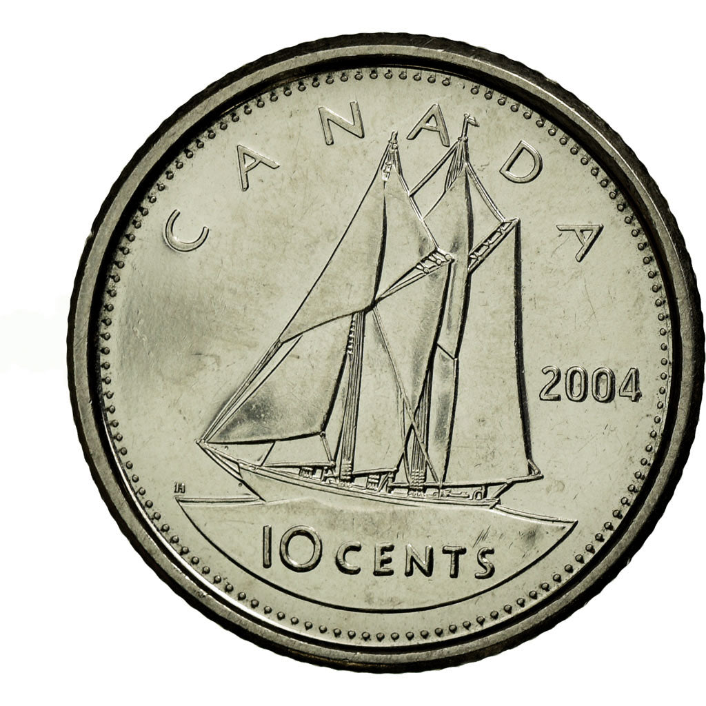 Coin, Canada, Elizabeth II, 10 Cents, 2004, Royal Canadian Mint, EF(40-45)