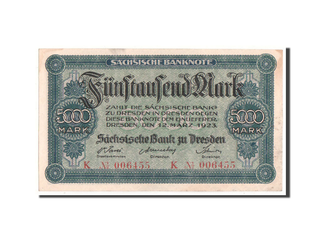 Banconote, Stati tedeschi, 5000 Mark, 1923, SPL