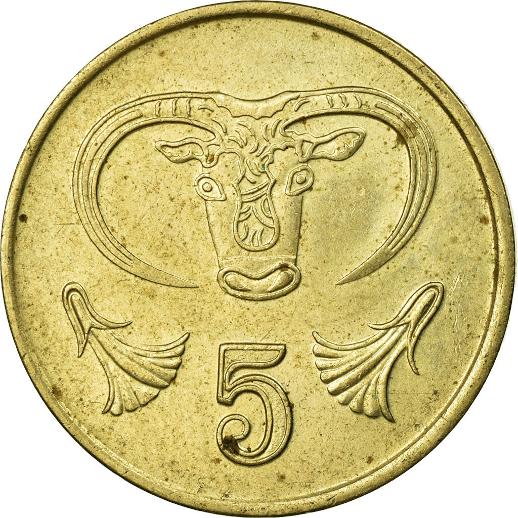 Coin, Cyprus, 5 Cents, 1988, EF(40-45), Nickel-brass, KM:55.2