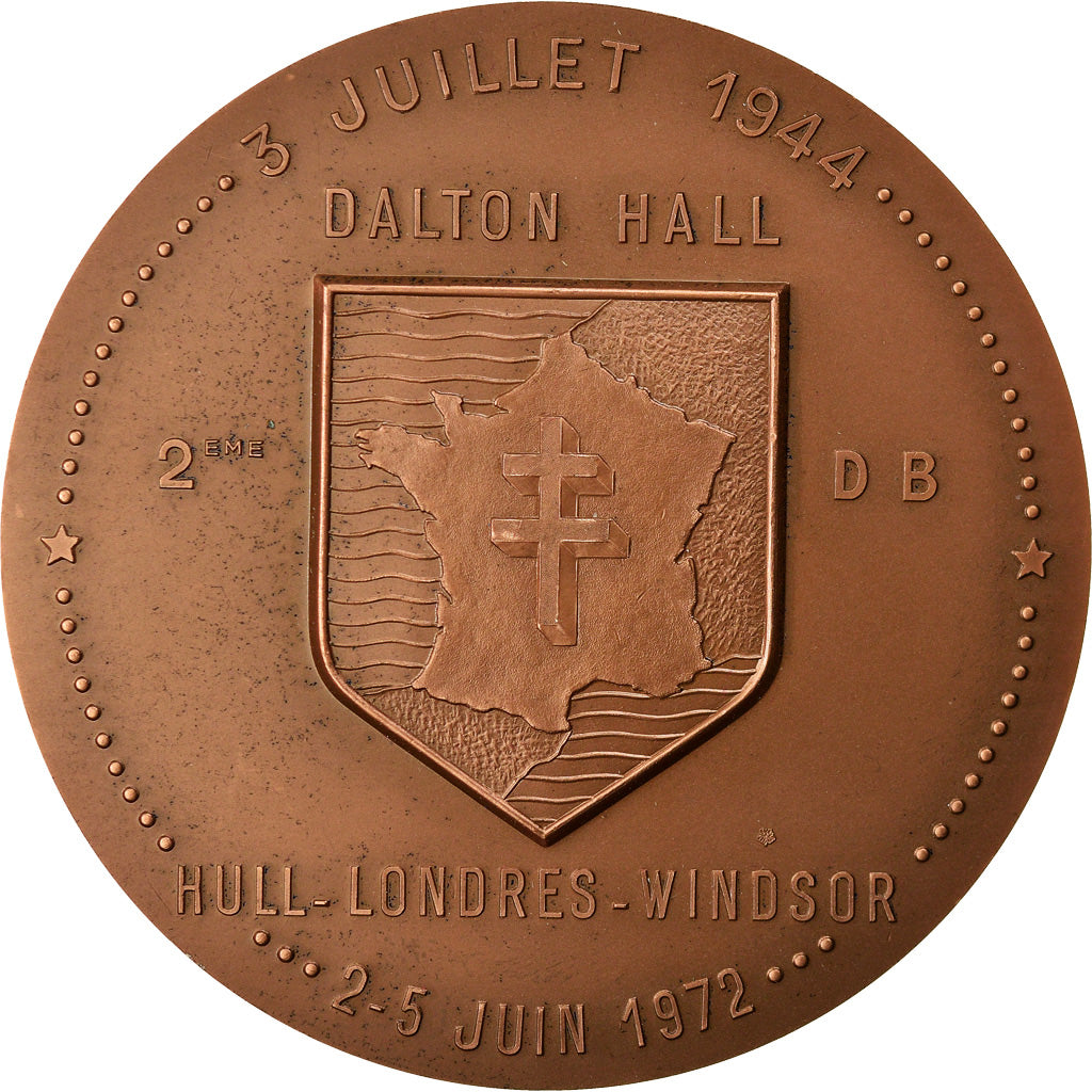 France, Medal, Général Leclerc, Dalton Hull, Politics, Society, War, 1972
