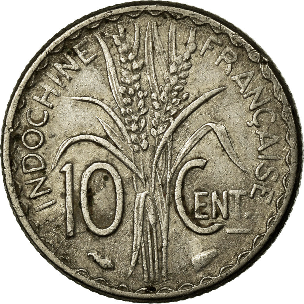 Coin, FRENCH INDO-CHINA, 10 Cents, 1940, Paris, VF(30-35), Nickel, KM:21.1