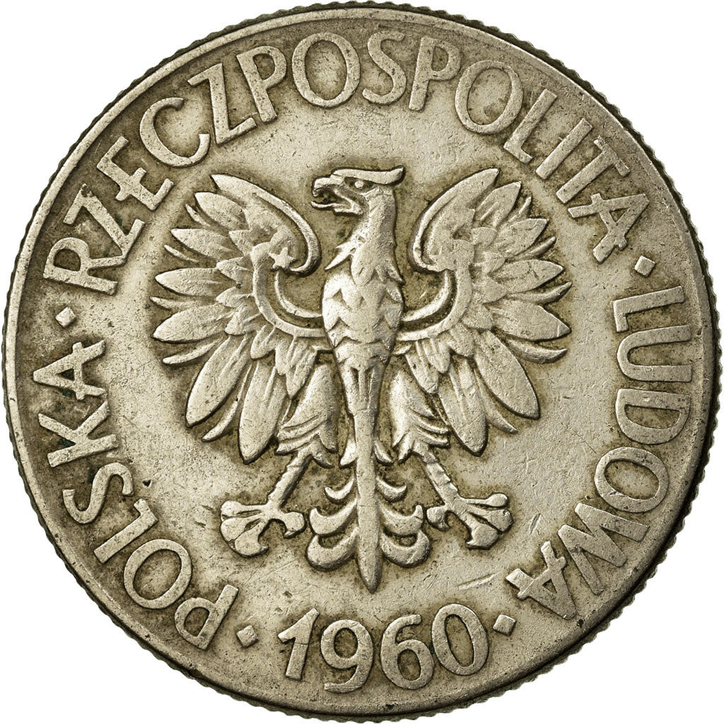 Moneda, Polonia, 10 Zlotych, 1960, Warsaw, MBC, Cobre - níquel, KM:50