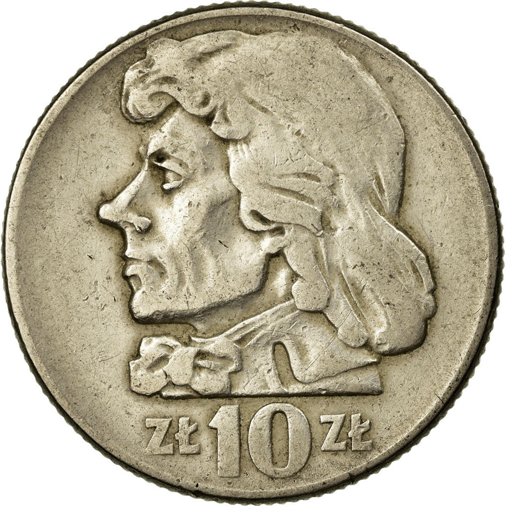 Moneda, Polonia, 10 Zlotych, 1960, Warsaw, MBC, Cobre - níquel, KM:50