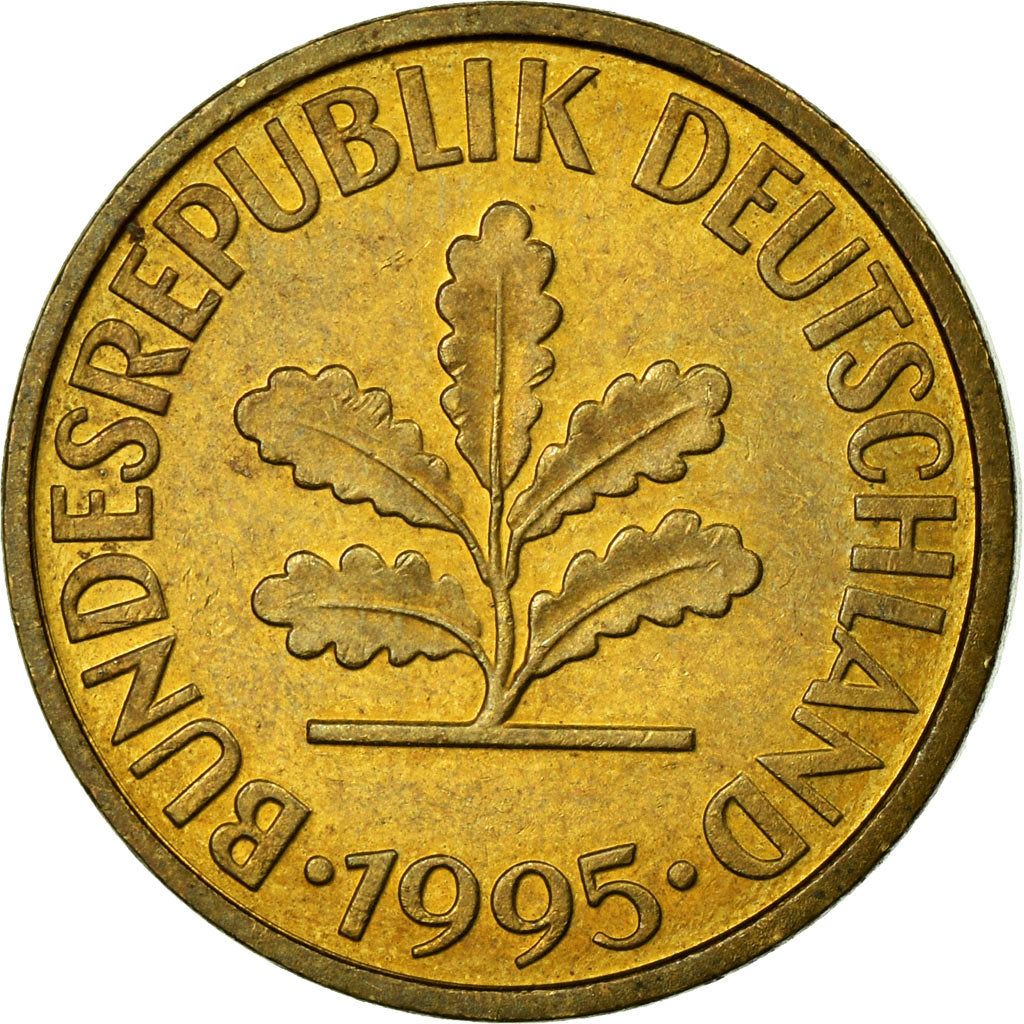 Monnaie, République fédérale allemande, 10 Pfennig, 1995, Stuttgart, TTB