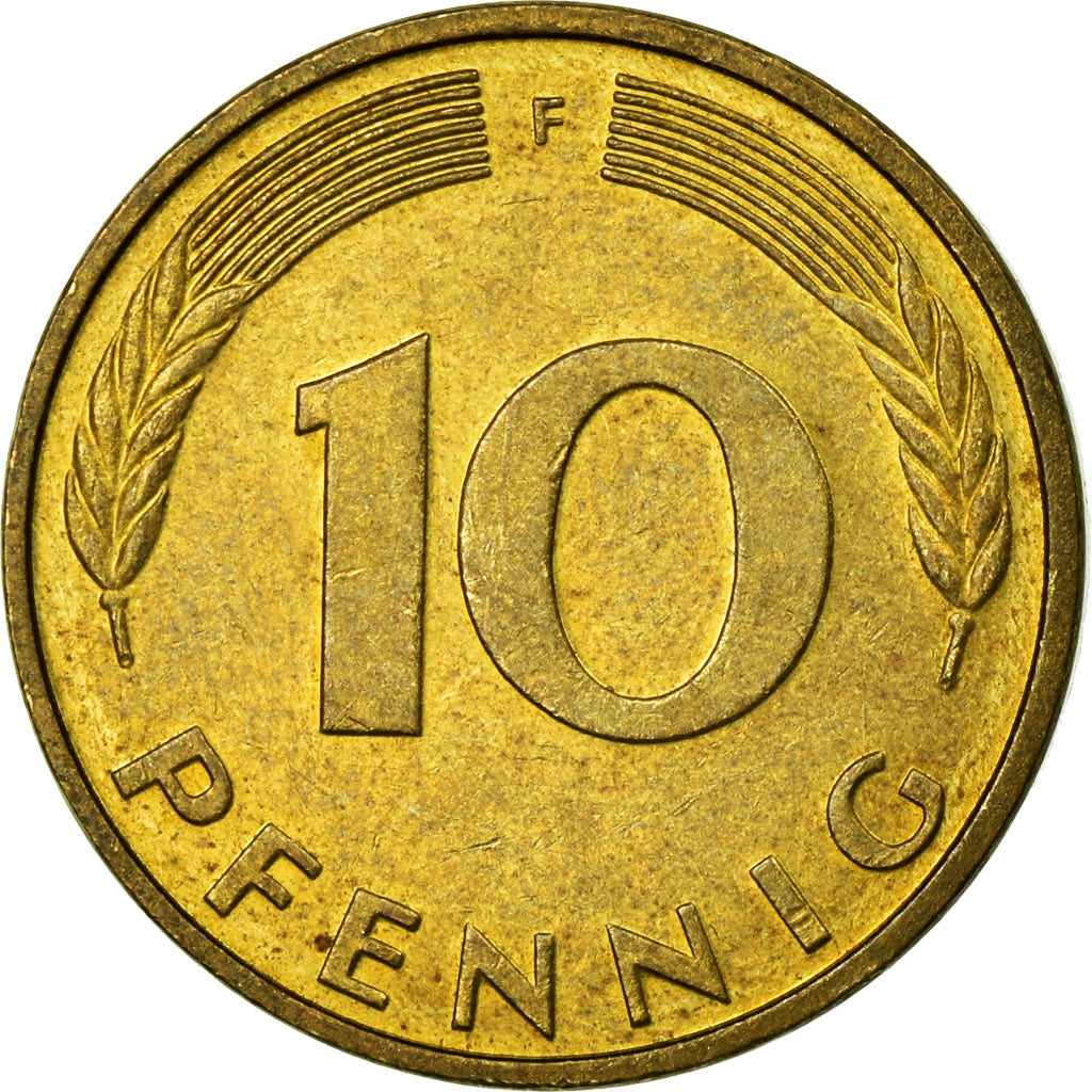 Monnaie, République fédérale allemande, 10 Pfennig, 1995, Stuttgart, TTB