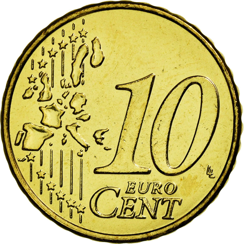 Belgium, 10 Euro Cent, 1999, MS(63), Brass, KM:227