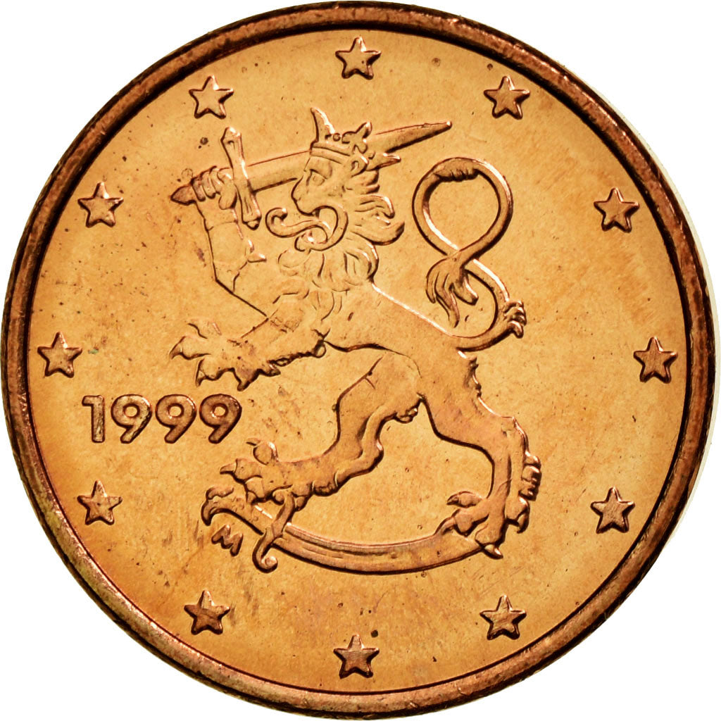 Finland, Euro Cent, 1999, MS(63), Copper Plated Steel, KM:98