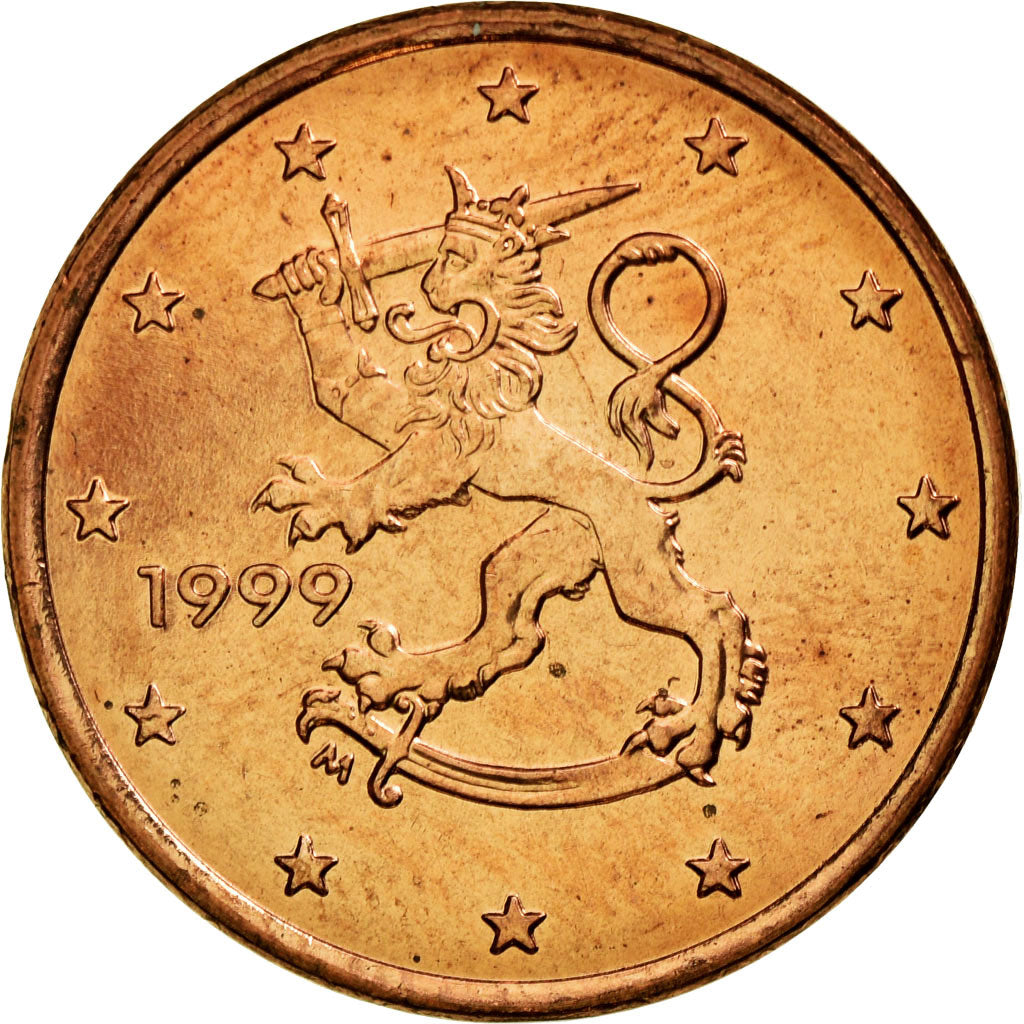 Finlandia, 5 Euro Cent, 1999, SPL, Acciaio placcato rame, KM:100