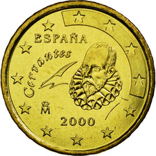 Spain, 10 Euro Cent, 2000, MS(63), Brass, KM:1043