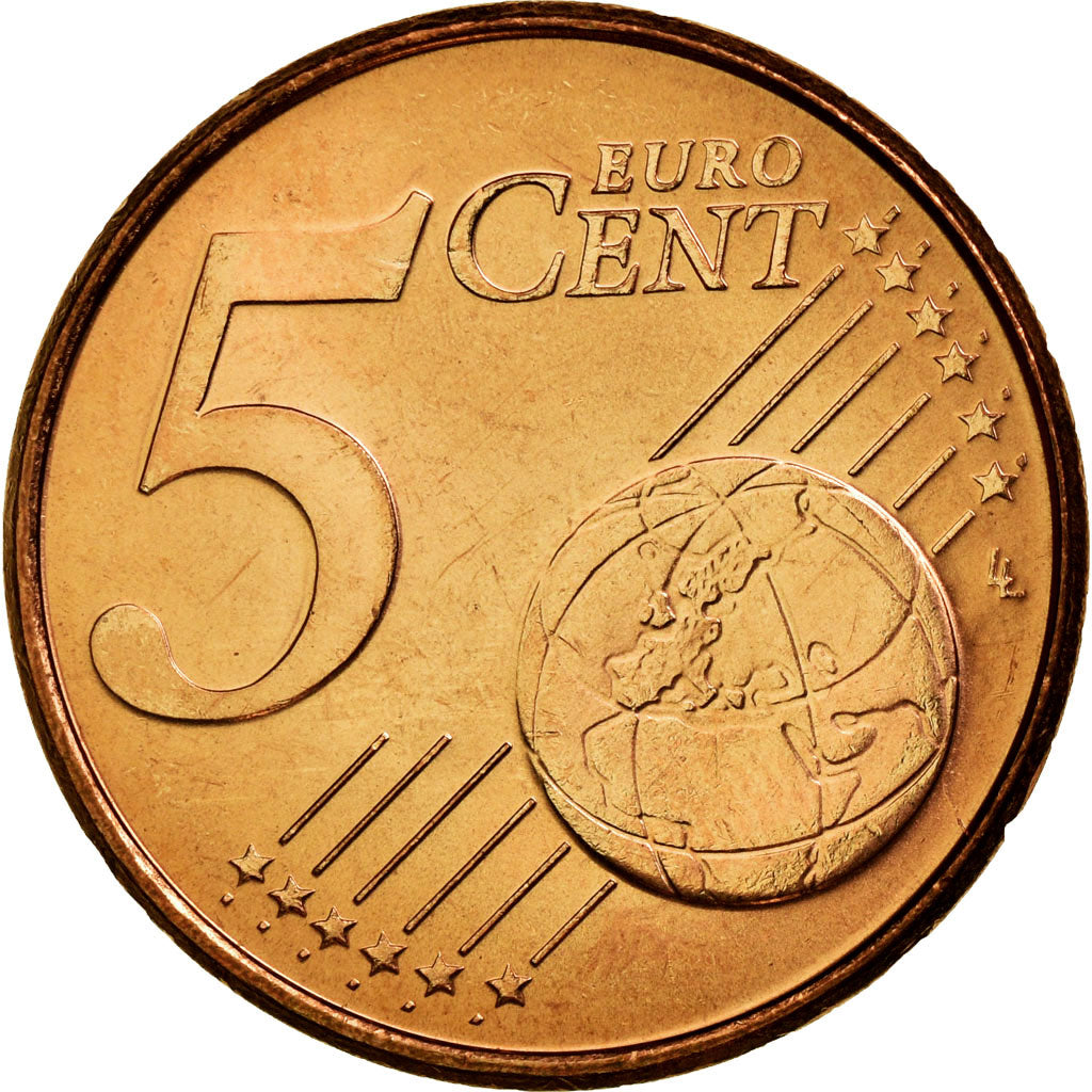 Luxembourg, 5 Euro Cent, 2002, MS(63), Copper Plated Steel, KM:77
